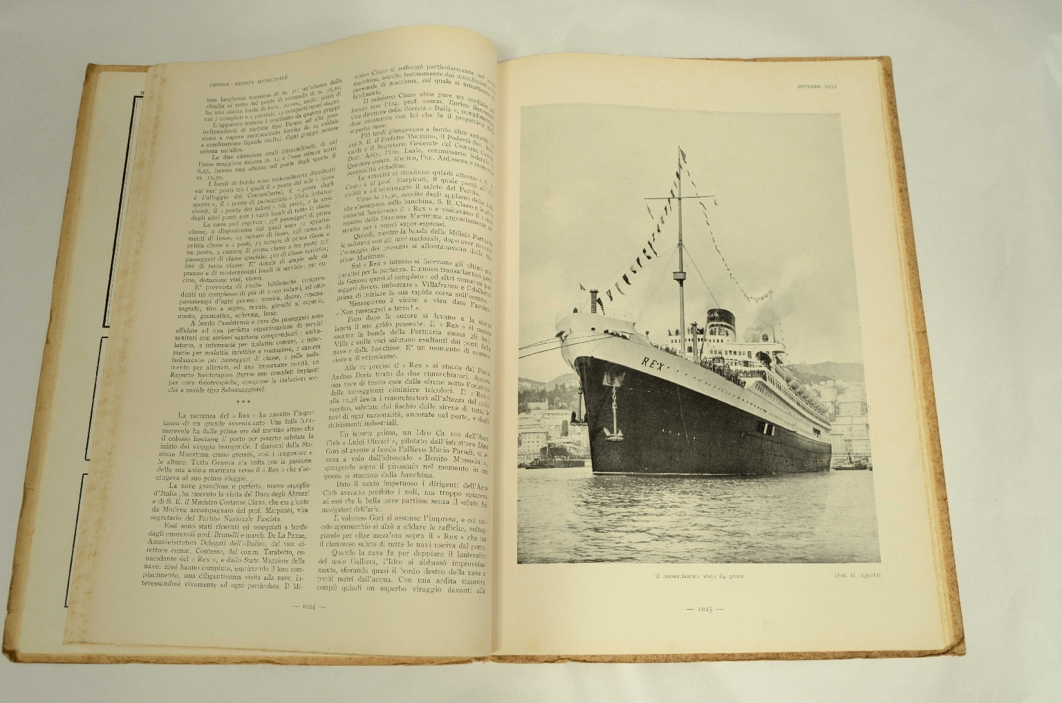 Transatlantico REX/R166-Rivista Municipale Genova