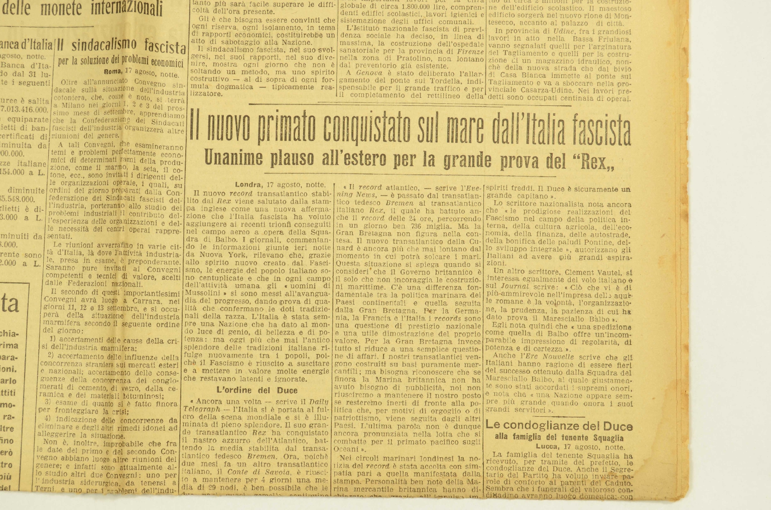Transatlantico REX/R191-Corriere Della Sera 1933