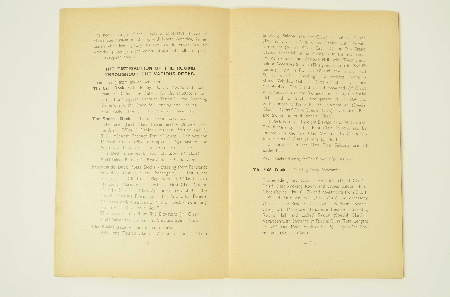 Transatlantico REX/R279-Libretto info REX