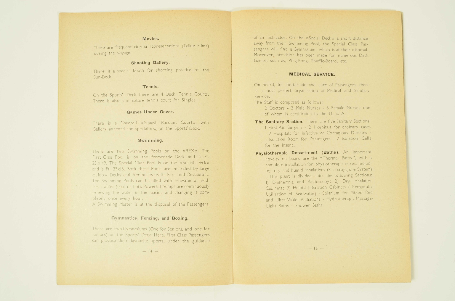 Transatlantico REX/R279-Libretto info REX