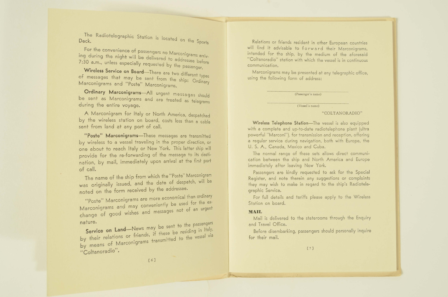 Transatlantico REX/R300-Lista Passeggeri