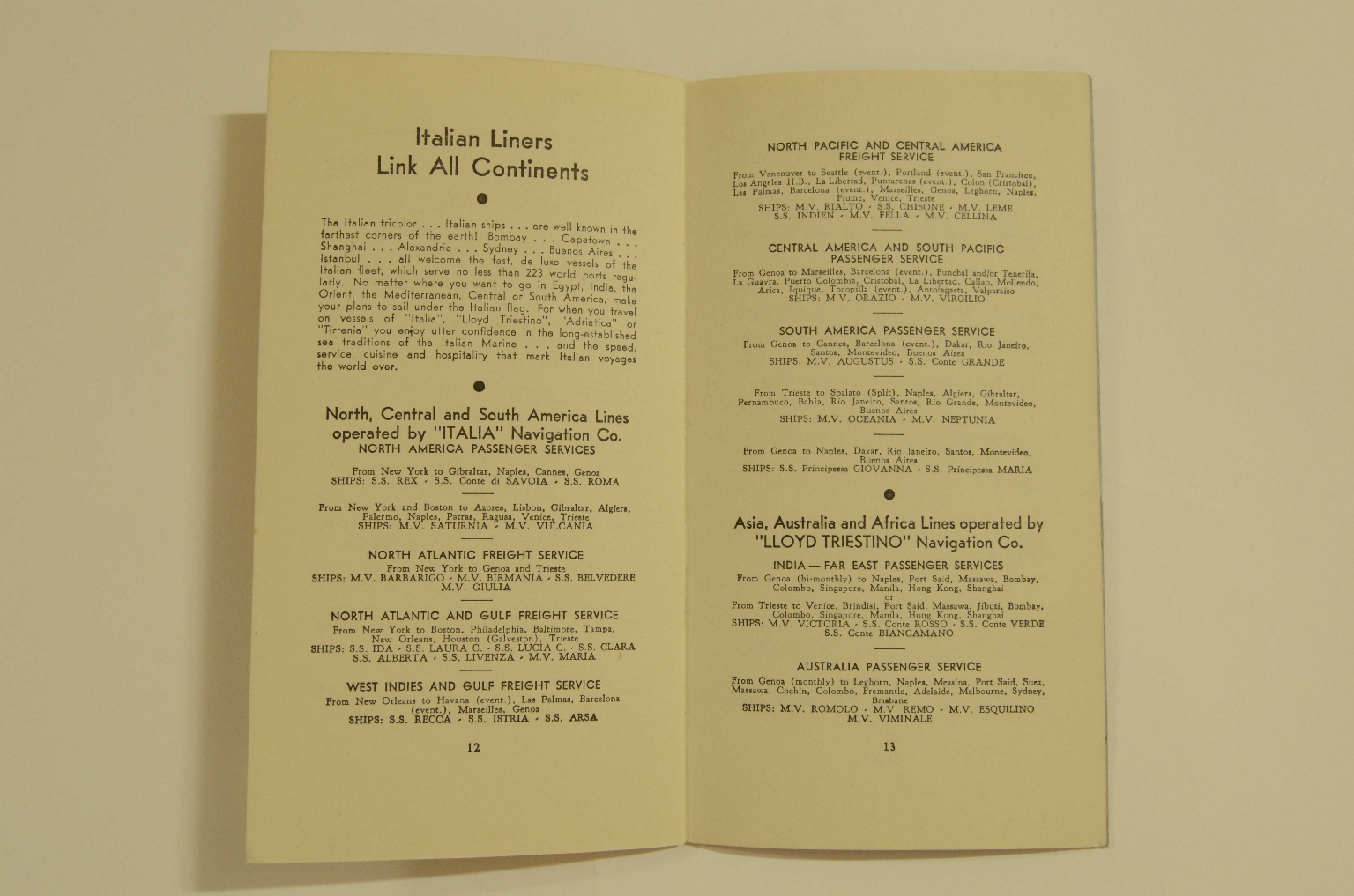 Transatlantico REX/R305-Lista Passeggeri