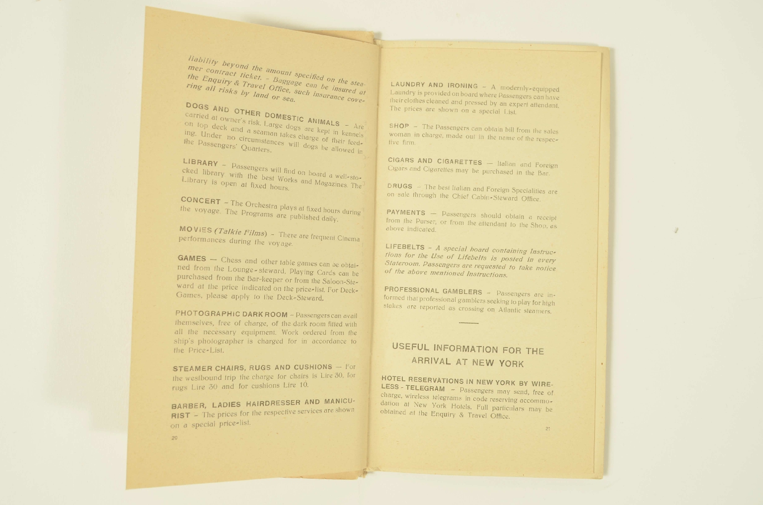 SS REX/R307-Passenger List