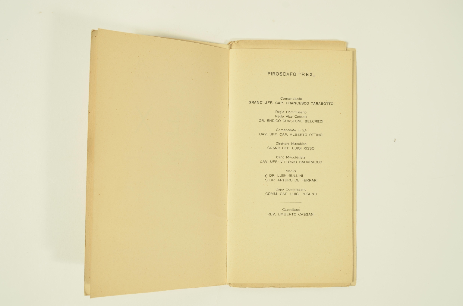 SS REX/R307-Passenger List