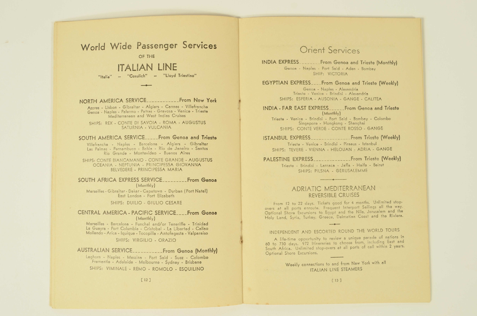 SS REX/R312-Passenger List