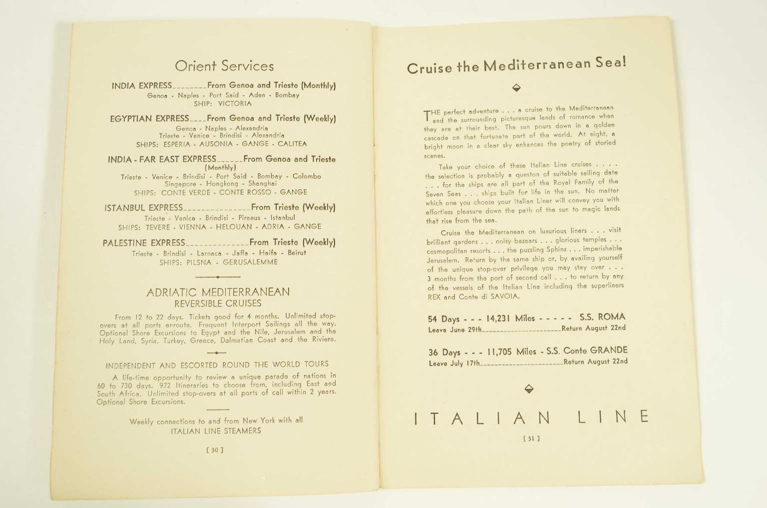 SS REX/R314a-Passenger List