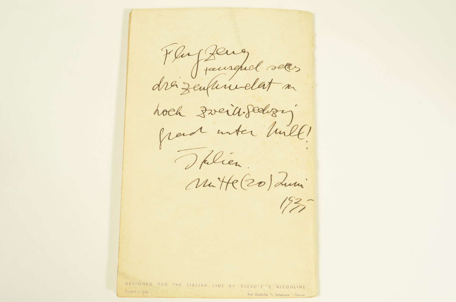 SS REX/R314a-Passenger List