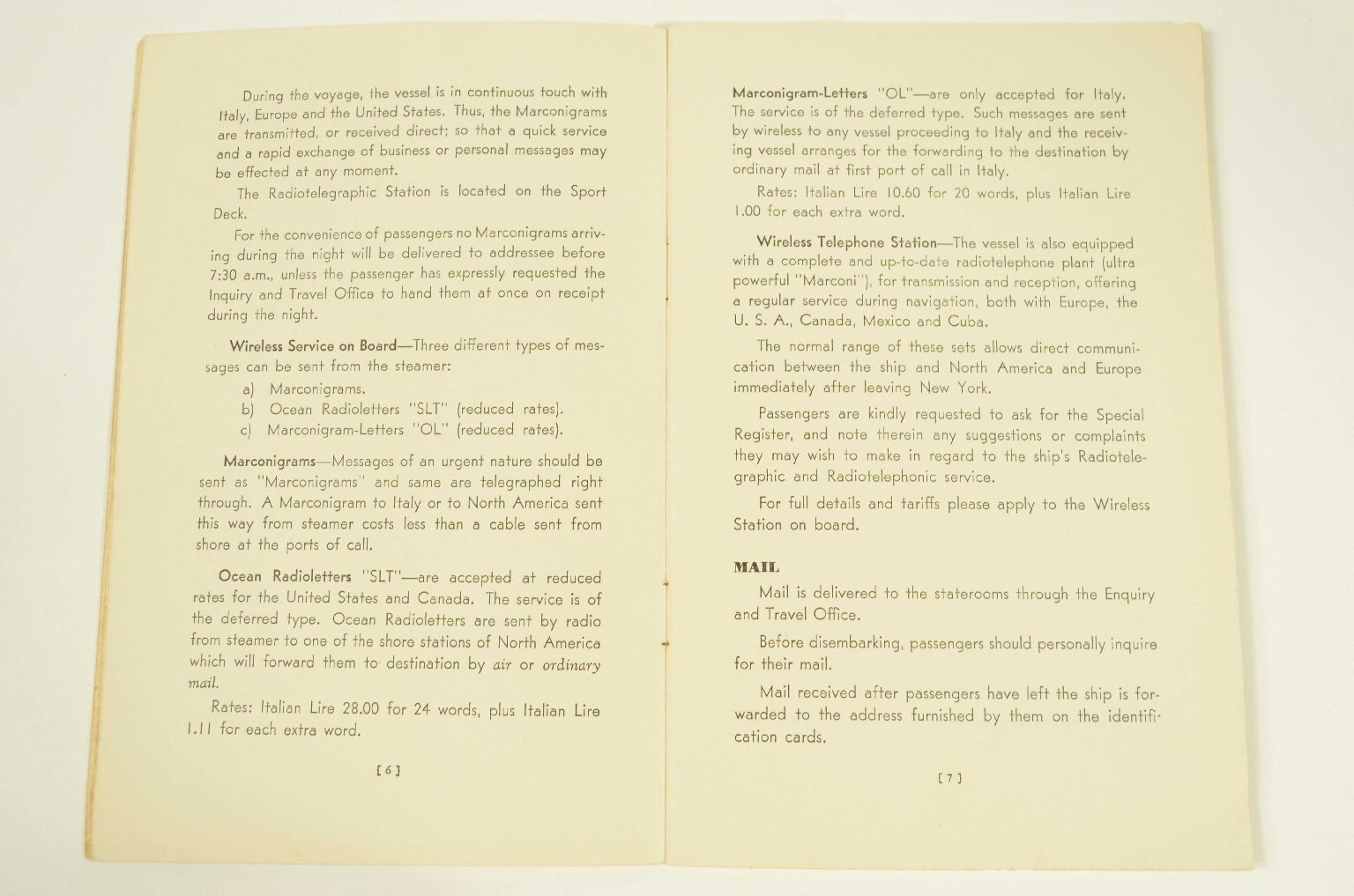 SS REX/R314a-Passenger List