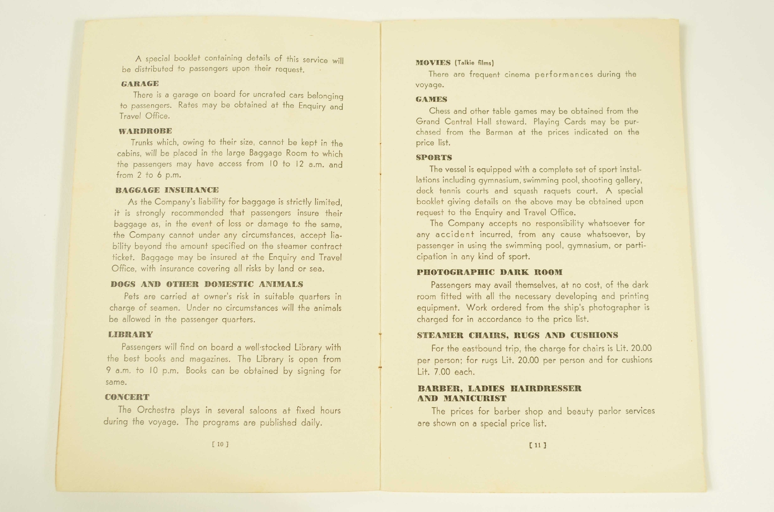 Transatlantico REX/R314a-Lista Passeggeri