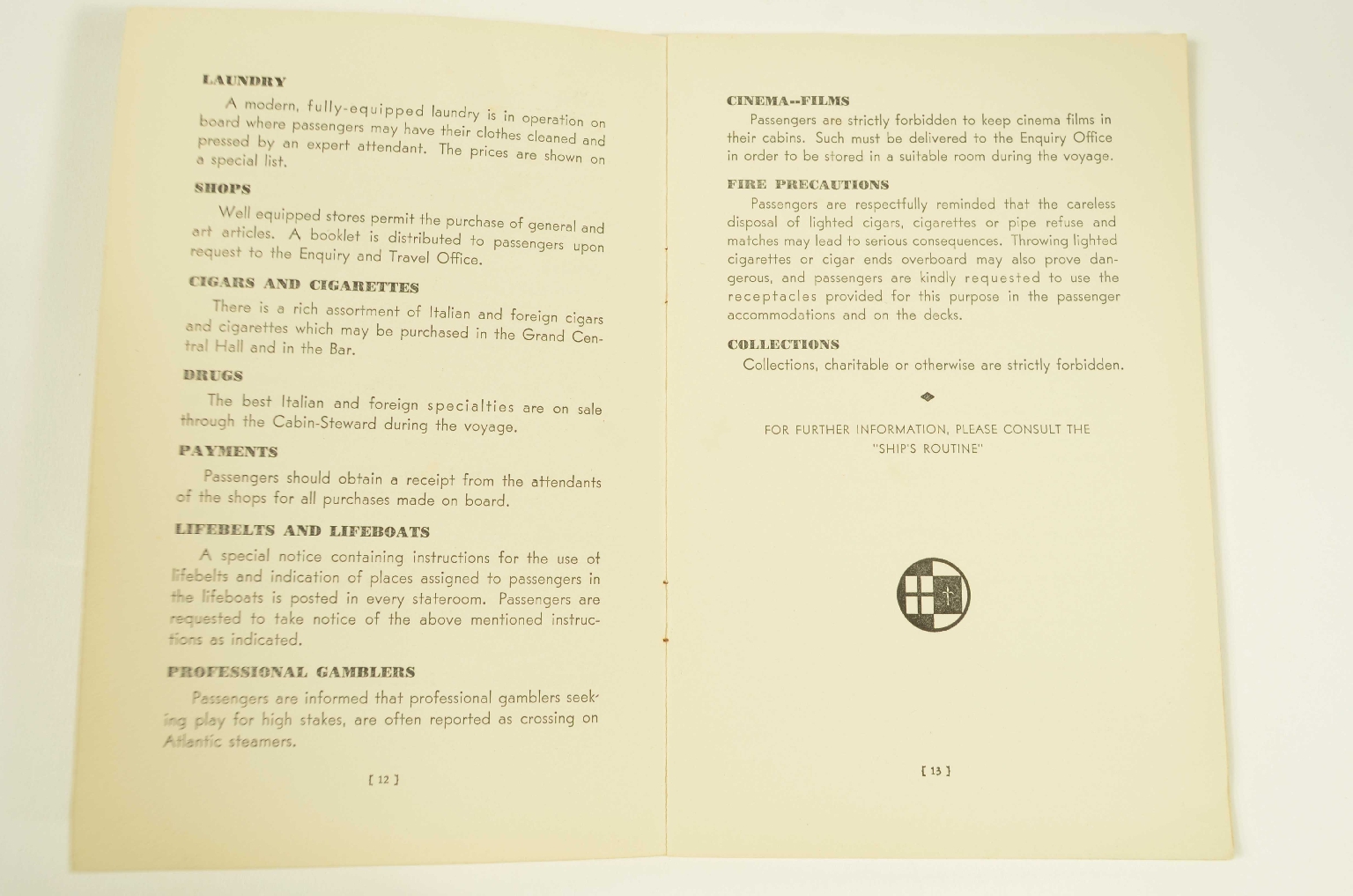 Transatlantico REX/R314a-Lista Passeggeri