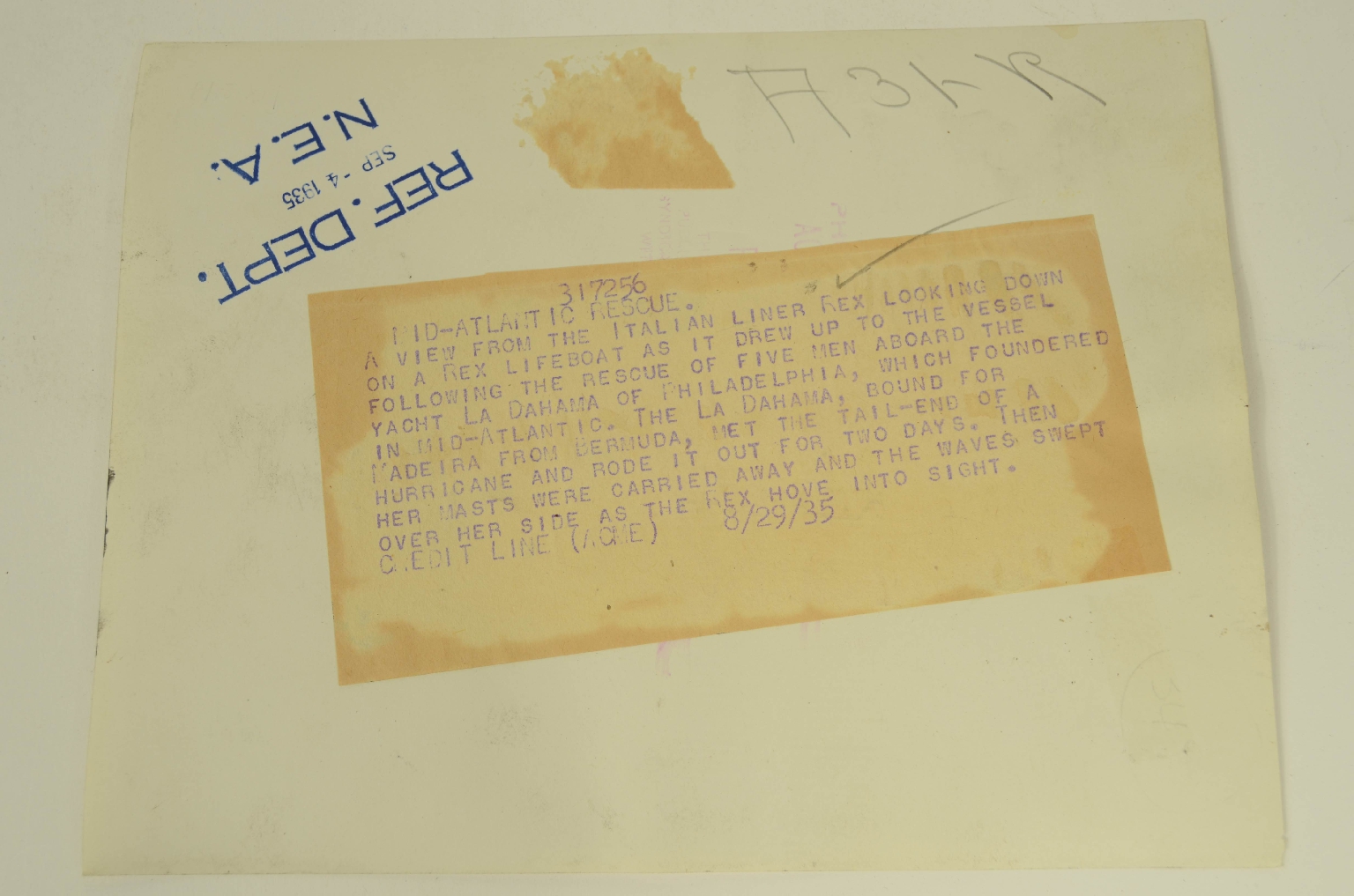 Transatlantico REX/R349-Foto Salvataggio 