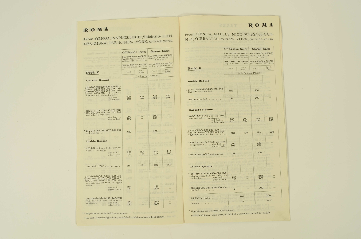 Transatlantico REX/R365-Listino Prezzi