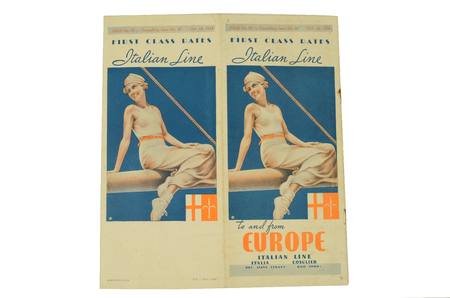 Transatlantico REX/R374-Programma di Viaggio