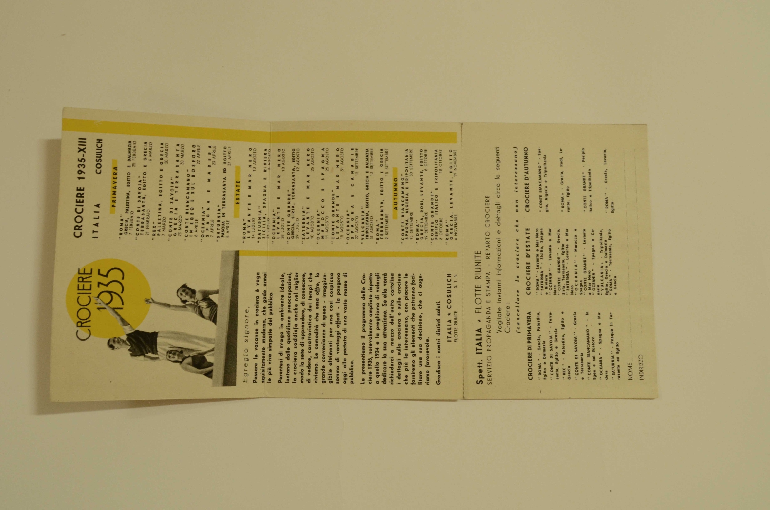 Transatlantico REX/R383-Programma Crociere