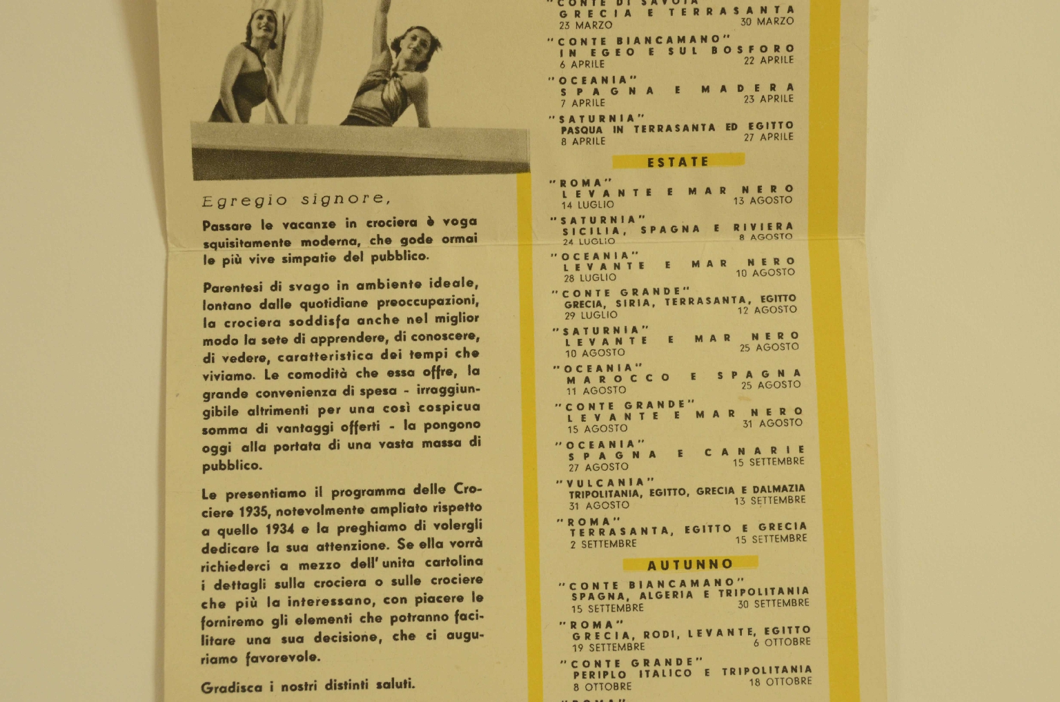 Transatlantico REX/R383-Programma Crociere