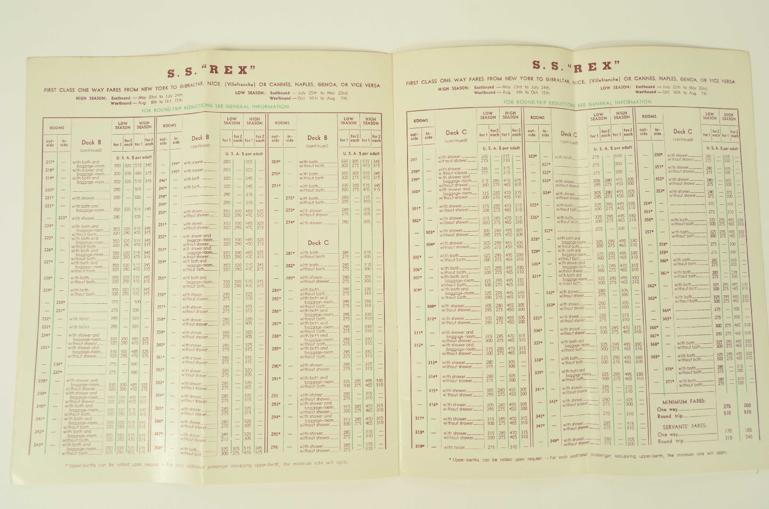 Transatlantico REX/R396-Brochure