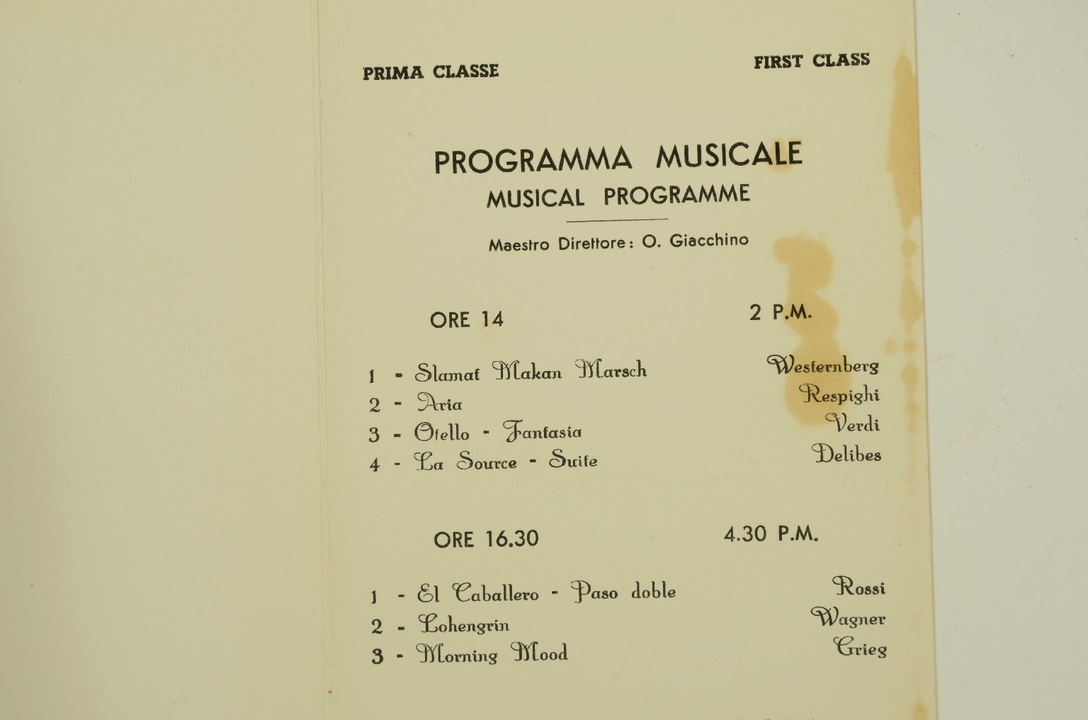 Transatlantico REX/R566-Programma Musicale 