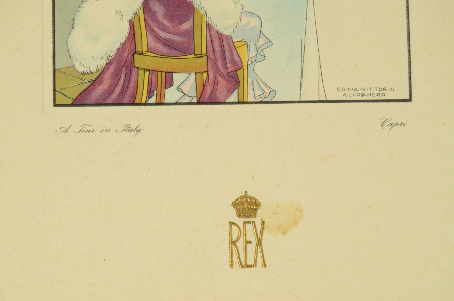 Transatlantico REX/R568-Menu di Prima Classe