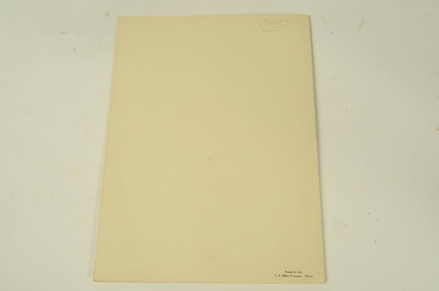 Transatlantico REX/R573-Menu Prima Classe