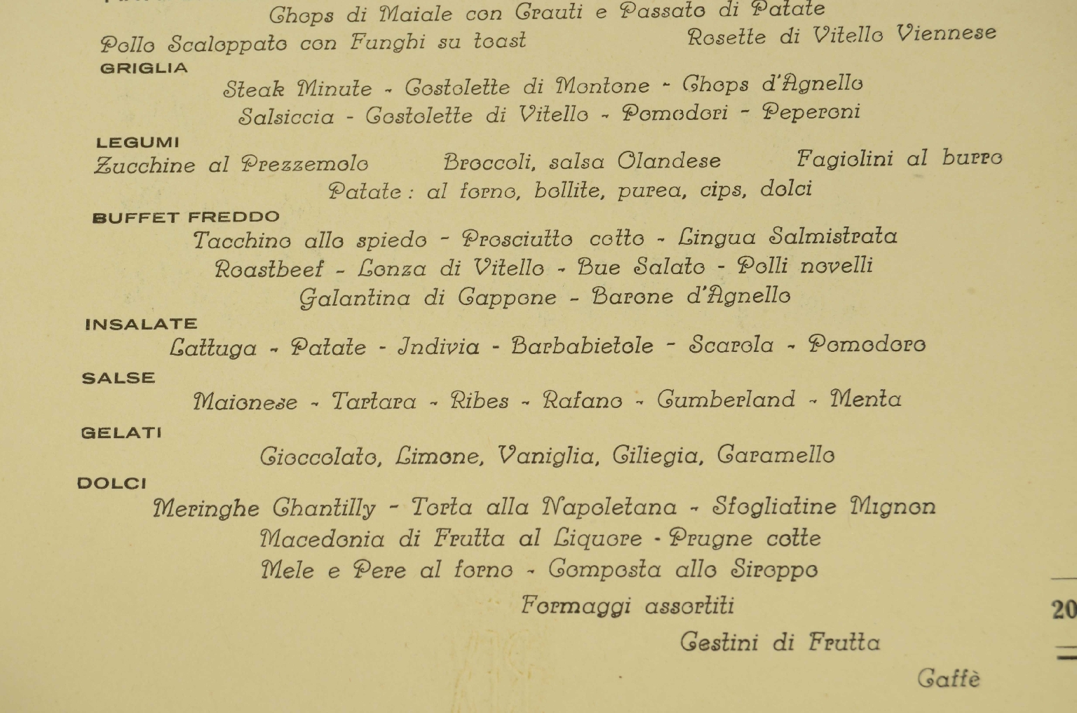 Transatlantico REX/R573-Menu Prima Classe