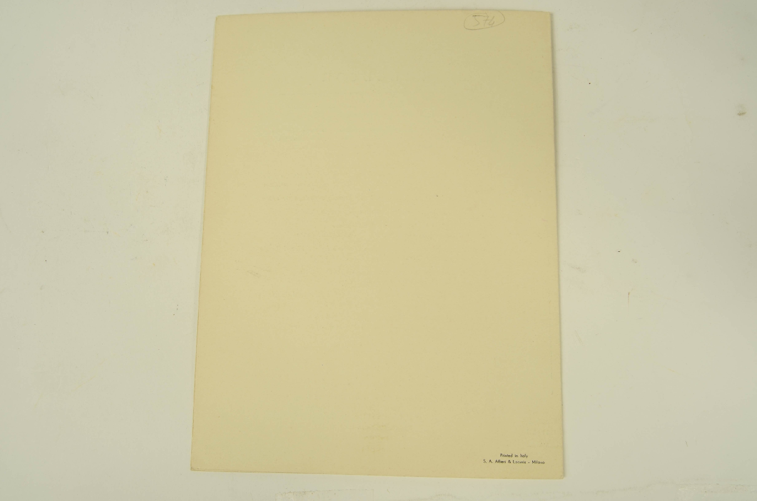 SS REX/R574-First-Class Menu REX