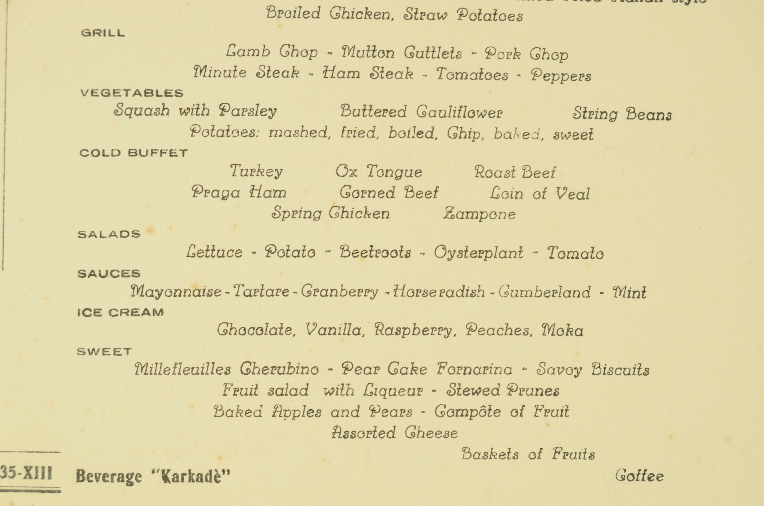 SS REX/R579-REX Menu