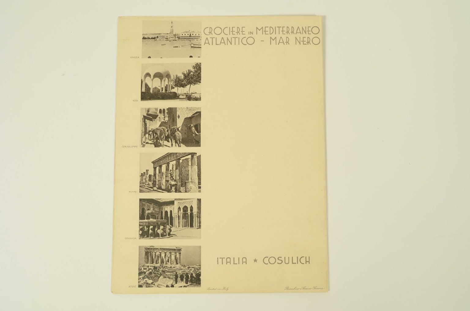 Transatlantico REX/R580a-Menu Prima Classe