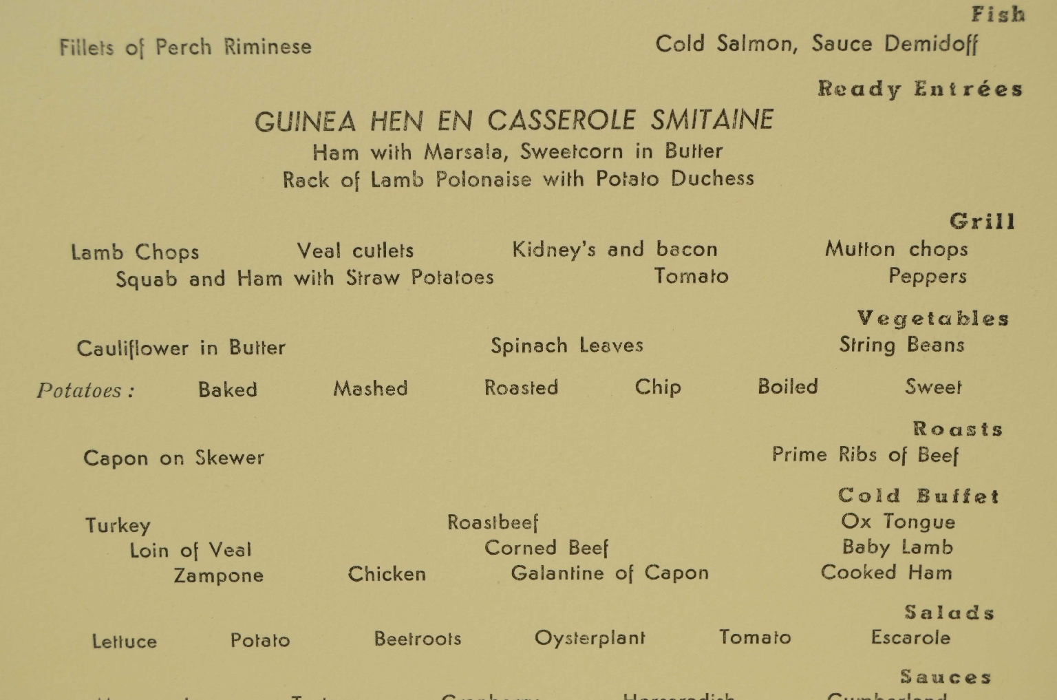 Transatlantico REX/R596-Menu Prima Classe