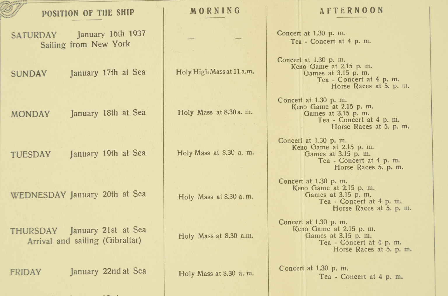 SS REX/R668-Schedule Activities