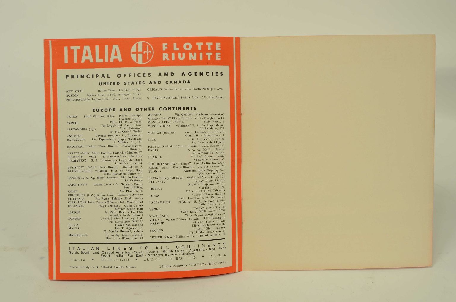 Transatlantico REX/R724-Opuscolo Publbicitario