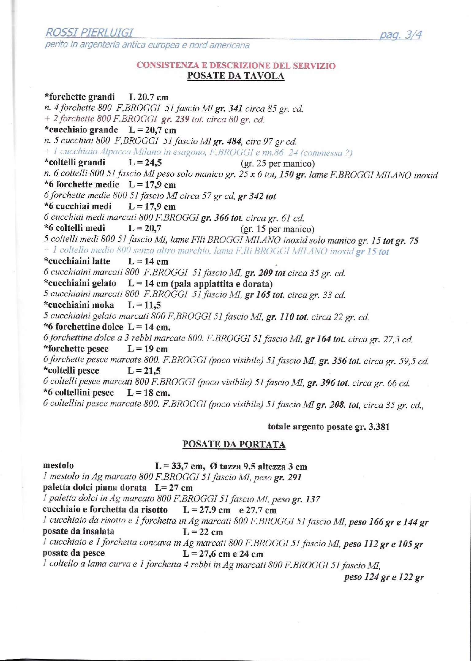 Transatlantico REX/R815-Servizio Posate Argento