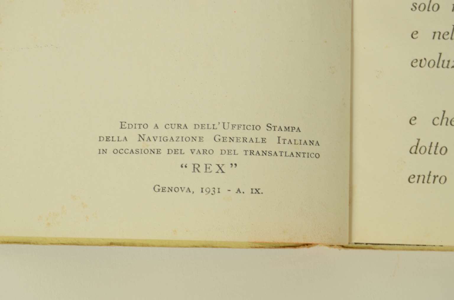 Transatlantico REX/R9-Brochure